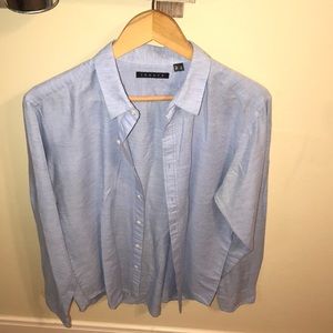 Theory Zack PS sport shirt in Rotuma linen-blend.